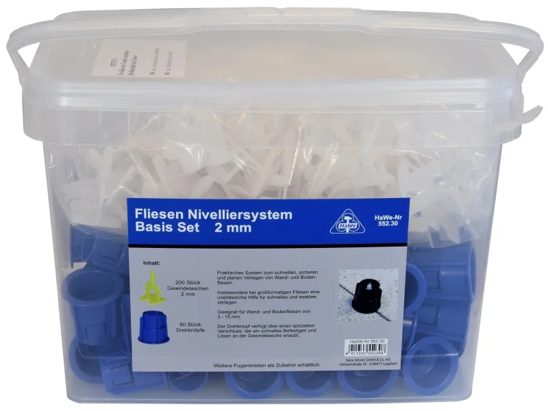 Fl-nivelliersystem dreh-basis-set 2 mm