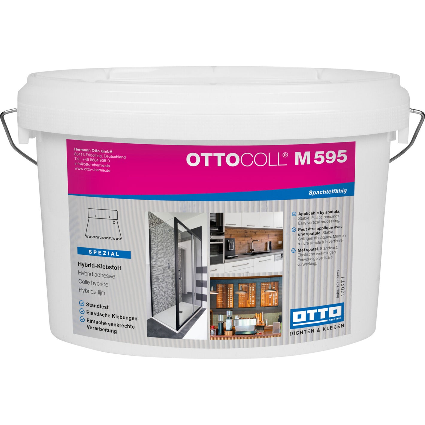 OTTOCOLL M 595 für die dauerhafte und elastische Verklebung von verschiedenen Materialien im Innen- und Außenbereich