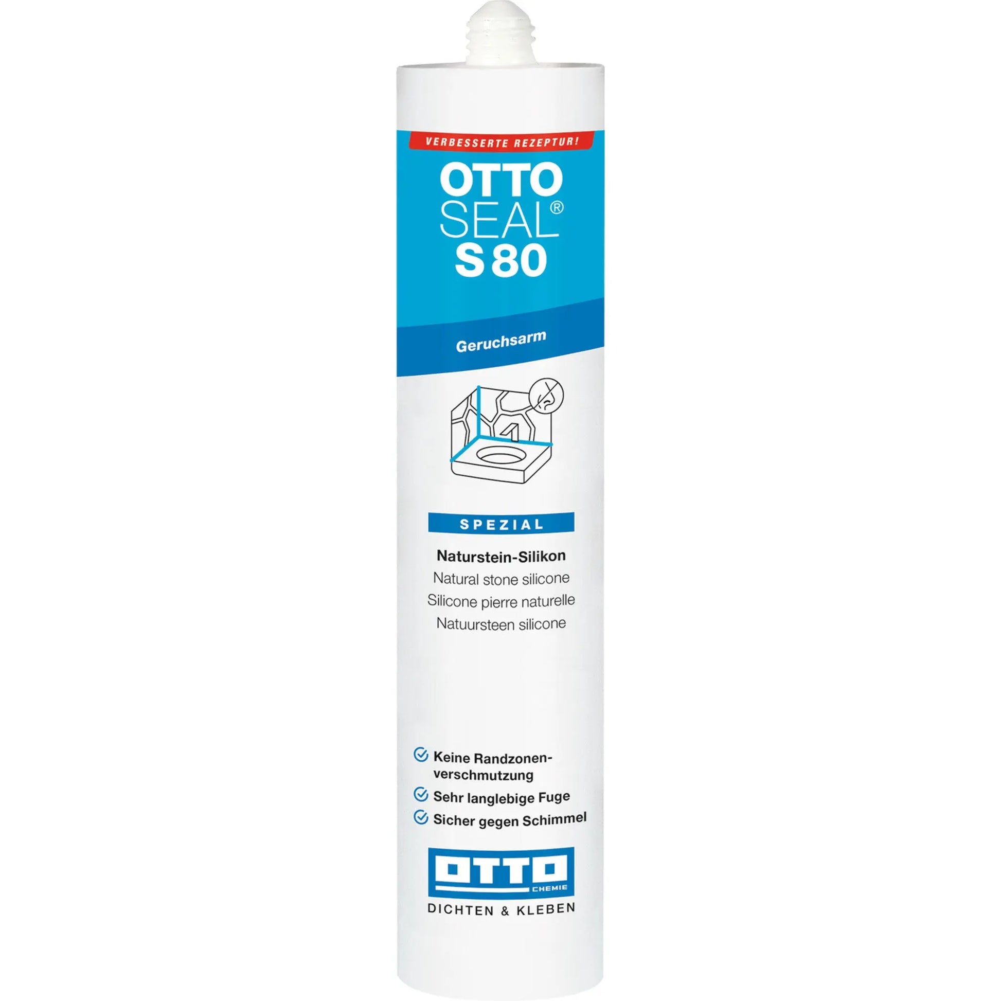 OTTOSEAL S 80 für die elastische und dauerhafte Abdichtung von Fugen und Anschlüssen in feuchten und trockenen Umgebungen